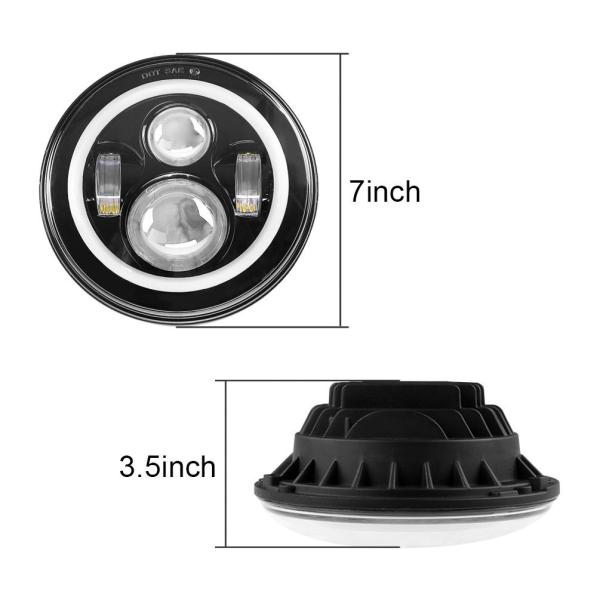 Angel Eyes Halo Car Lights IP 68 6500K-7000K Halo Jeep Headlight Work Light