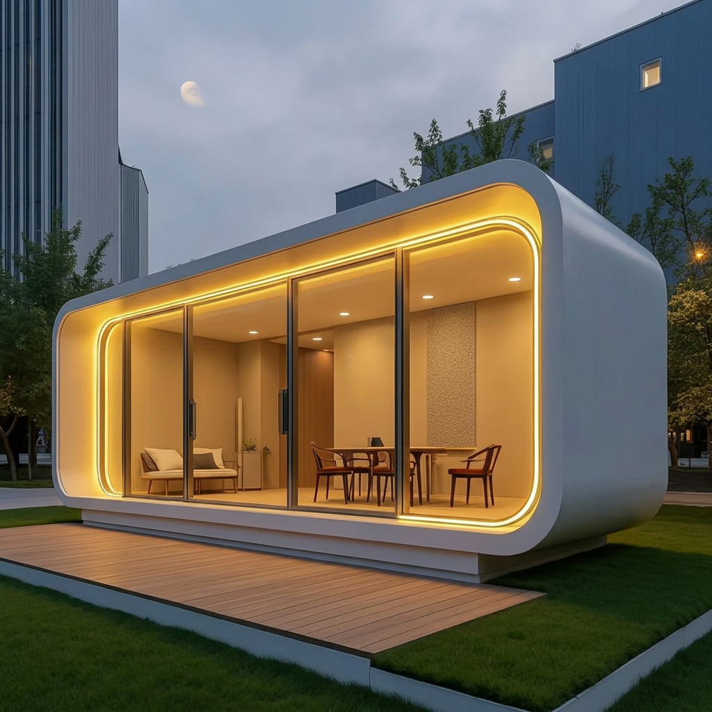 20ft Prefabricated Houses Modular Container Homes Prefab Tiny House Movable Prefab Cabin Good Price Mobile Apple Cabin Homestay