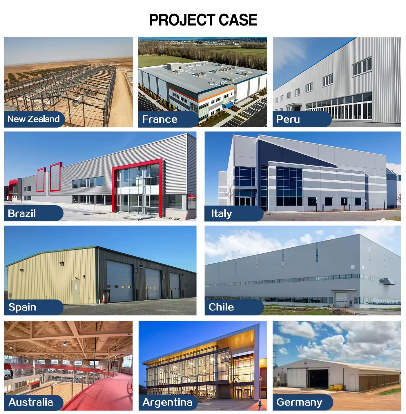 Modern Steel Structure Warehouse Shed Workshop Fire Water Proof Permanent Schools Malls Hotels