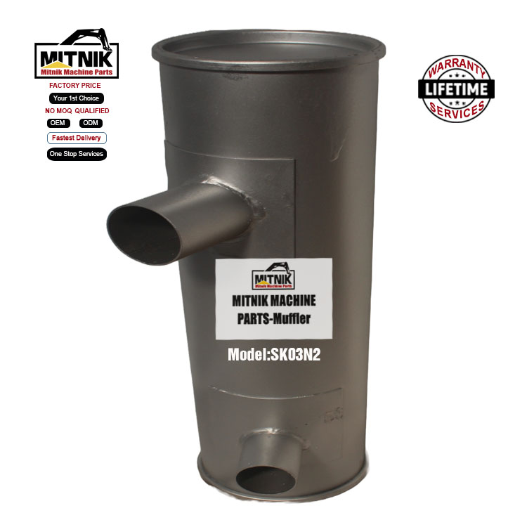 SK03N2 Excavator Engine Parts Silencer Muffler for Machinery Repair Shops Replacement