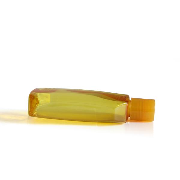 Yellow Flip Cap Empty Plastic Pump Bottles , Small Empty Lotion Bottles With Pump