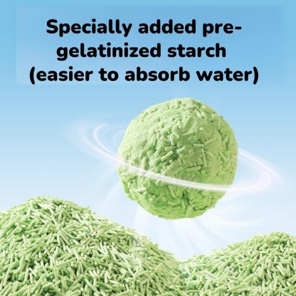 Non Toxic Green Tea Cat Litter Customized Bulk High Absorbency Safe for Cats