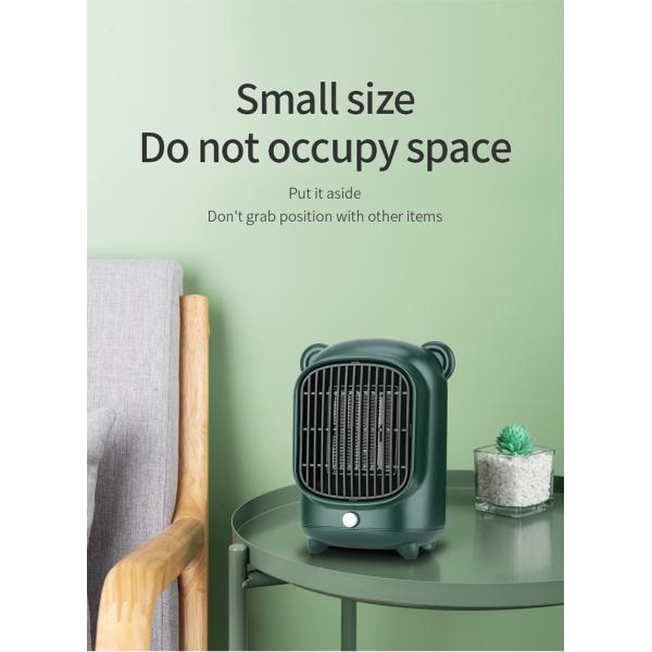 Нет Управляемый приложением 500 Вт Милый дизайн PTC Керамический столовой электрический обогреватель с горячим воздухом