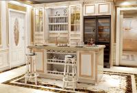 Meubles en bois solides de cuisine de conception simple de buffets de laque claire