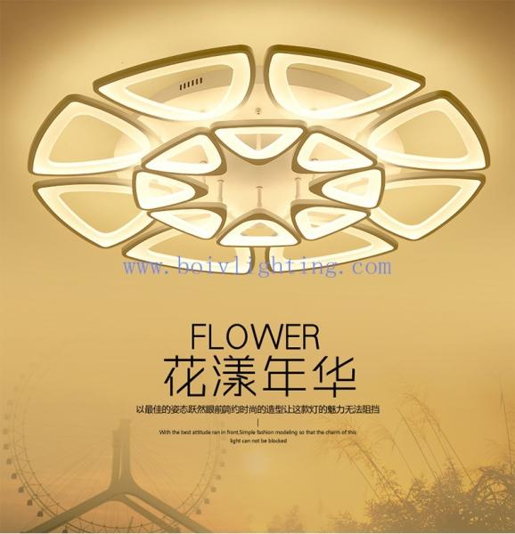 Modern Flower Graphic Design LED Lighting Ceiling Lamp Lights 138w 840*840*150MM