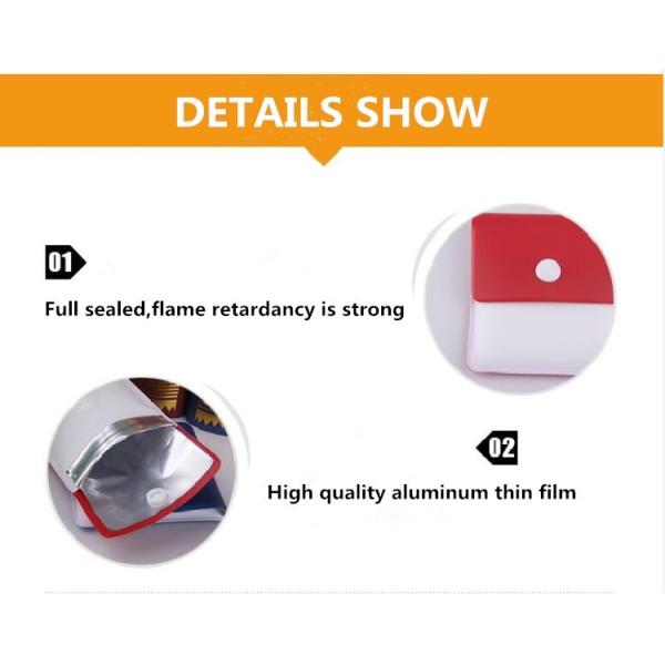 Компактный огнеупорный портативный мешок 75*83mm золы Ashtray кармана