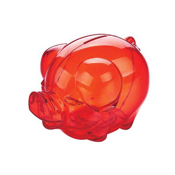 Personalized Transparent Plastic Piggy Bank For Coins Cash Gifts