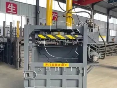 Compact Size Hydraulic Vertical Baler Plug And Play Installation Automatic Paper Baler