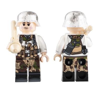 WW2 military weapon panzerfaus rocket soldier action winter German mini figure building block