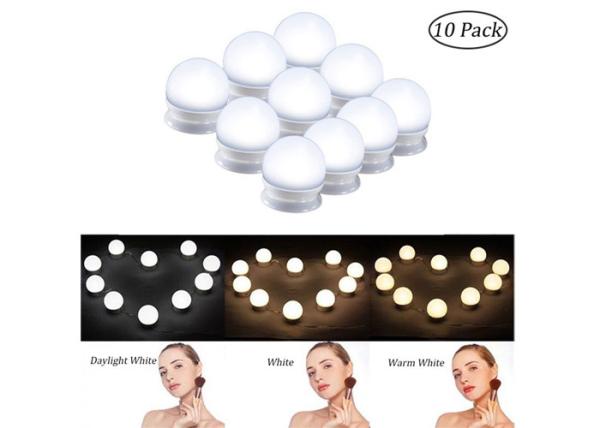 Warm White LED Makeup Vanity Lights Kit 4 Button Dimming USB Cable Length 1.5 Meters