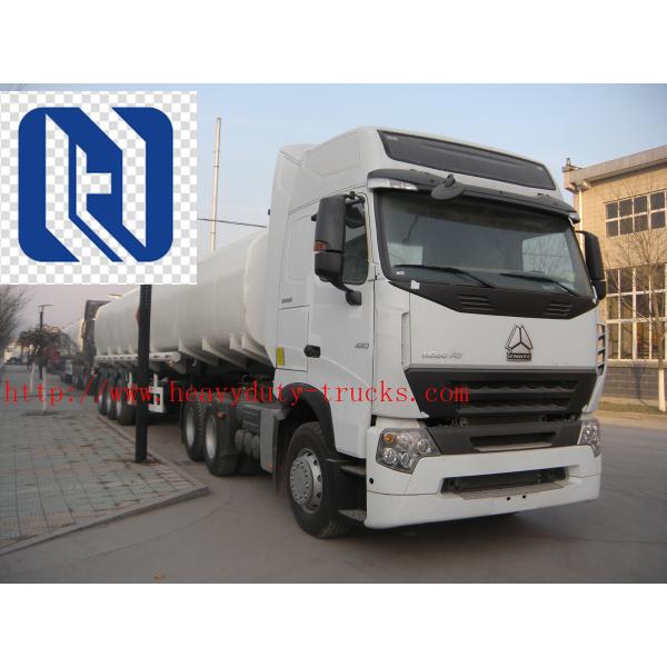 30 Cubic Meters Water Tank Trailer Truck for Unloading , Manual Transmission