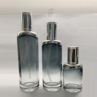 bouteille en verre de lotion de 40ml 100ml 120ml réglée avec l'épaule argentée métallique