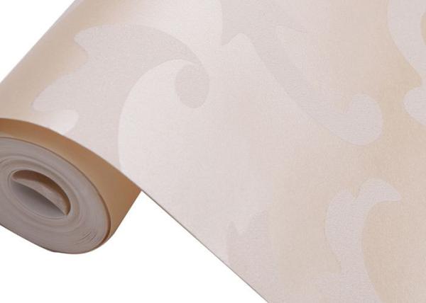 Eco-friendly Non-woven Interior Wallpaper , European Style Leaf Pattern Wallpaper