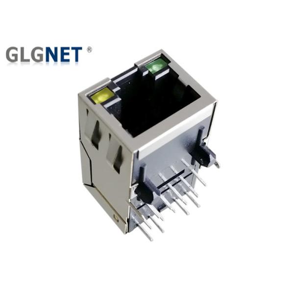 1G Tab Up Single Port Ethernet Lan Rj 45 Connector , Rj 45 Network Jack LED PA46 Housing