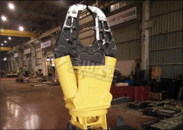 O metal dobro da máquina escavadora do cilindro corta o motor hidráulico de uma rotação de 360 graus