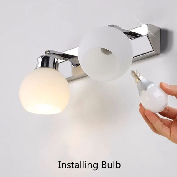 Crystal Bathroom Black Chrome Vanity wall Light Stainless Steel  Over Mirror Lights(WH-MR-90)