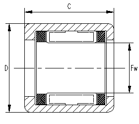 ISO9001 25.4mm Drawn Cup RCB Needle Roller Bearings