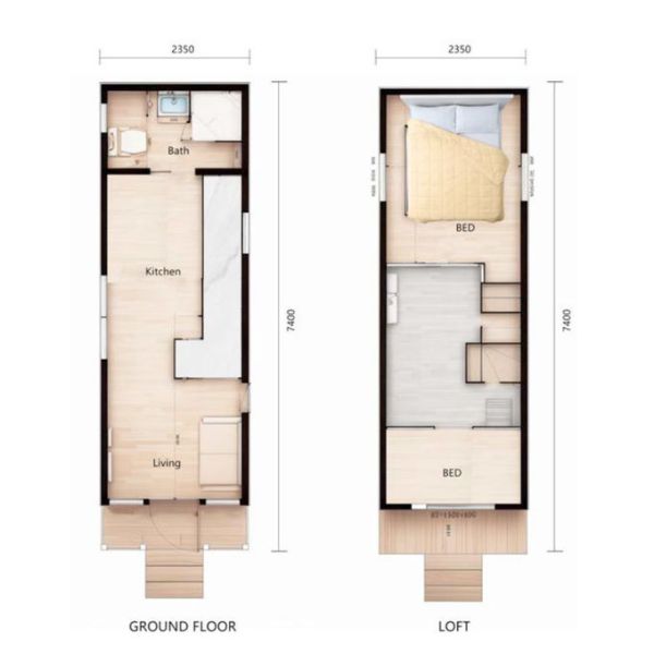 Coût par m2 pour les petites maisons en Australie