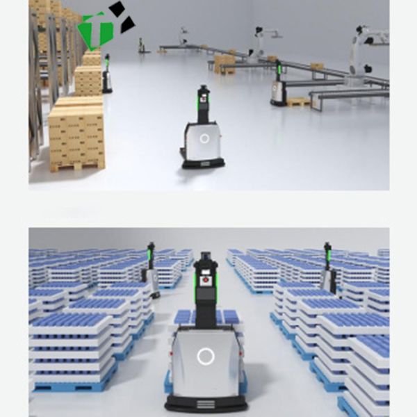 Electric Power Source Intelligent Unmanned Forklift with Laser/RFID Navigation and Customizable Appearance