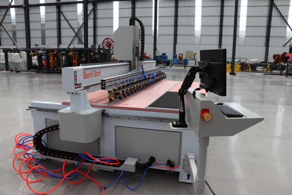 SHDJ3000 Wide Grooved Acoustic Panel Nailing Machine for Wood Slat Wall Panel Production