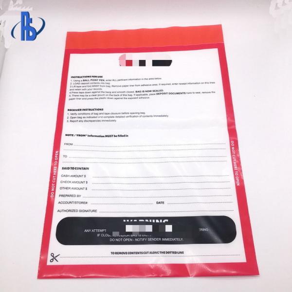 Plastic Tamper Evident Security Bags Eco Friendly For Transportation Company
