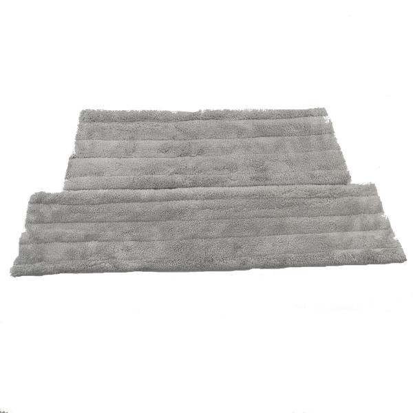 450gsm Coral Fleece Fabric Trapezoid 10cm Velcro Tape Grey Flat Dust Mop Household