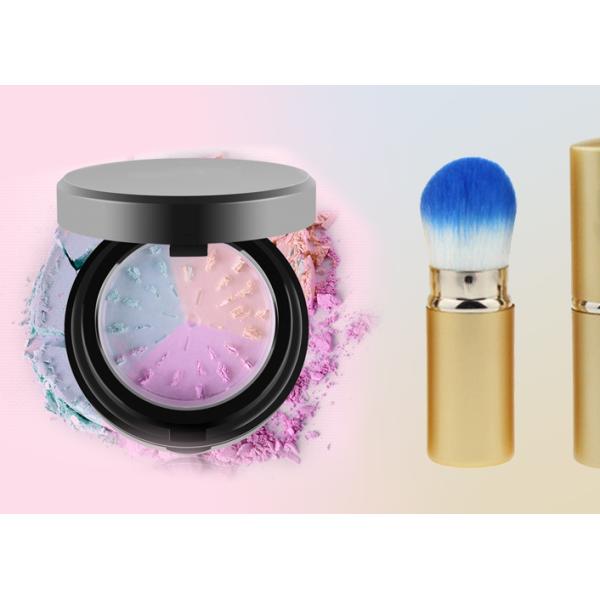 Professional Retractable Makeup Brush For Powder Foundation With Metal Handle