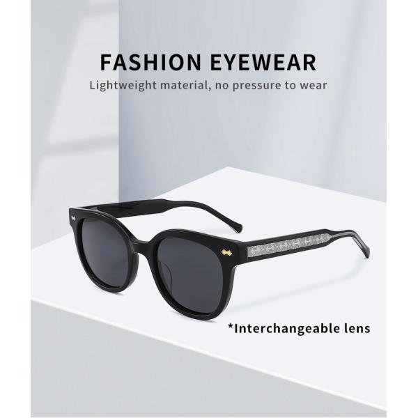 Шикарной круглой Eyewear объективов солнечных очков ацетата заменимой УЛЬТРАФИОЛЕТОВОЙ произведенный рукой