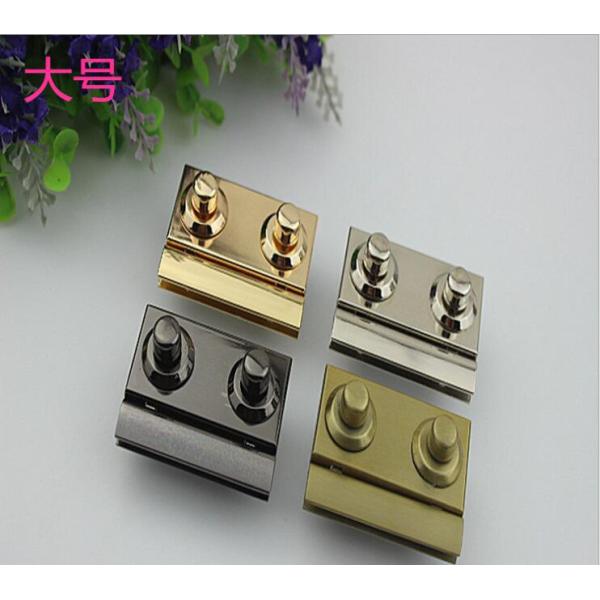 Hot Sale Durable Nickel Color Metal Press Lock Clasp Purse Closure Squeeze Turn Lock