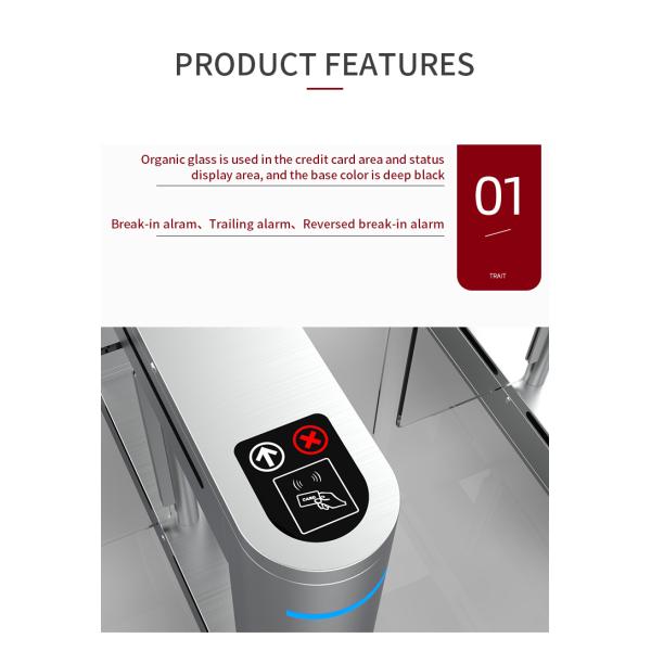 Silver Security Turnstile Gate Anti Tailgating Control RFID/IC/ID Card Reader