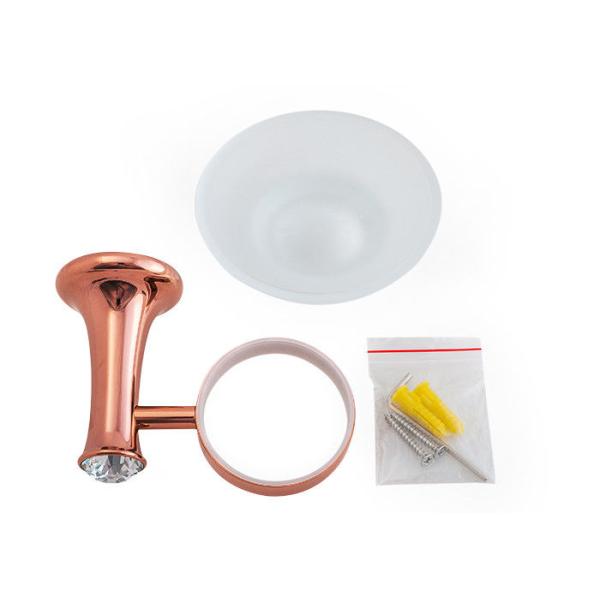 Diseño clásico Accesorios de baño de pared soporte de jabón aleación de zinc y cristal