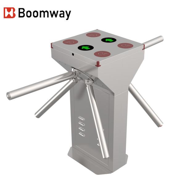 RFID Access Tripod Turnstile Gate Semi Automatic With Face Recognition QR Code
