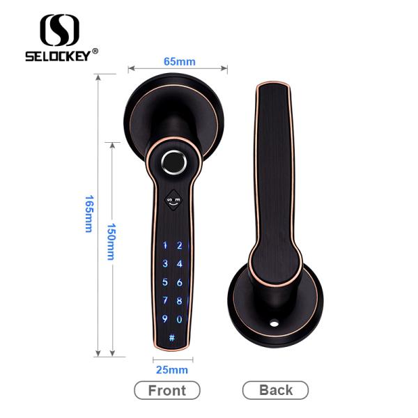 Bluetooth S1580 IC Card 304 Stainless Steel Fingerprint Door Locks