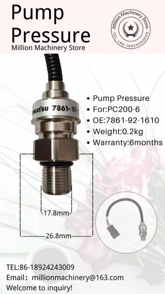 7861-92-1610 interruptor de alta pressão KOMATSU PC200-6 do sensor de Accessories Hydraulic Pump da máquina escavadora