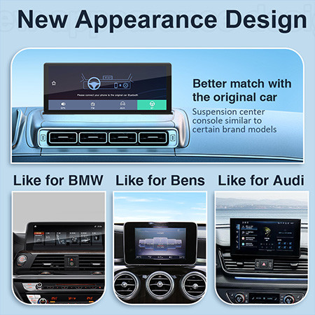 Nouveau 11,3 pouces UHD 4K WIFI Dashcam sans fil Carplay Android Auto Vue arrière DVR de voiture GPS Vidéo de vision nocturne Enregistreur Black Box