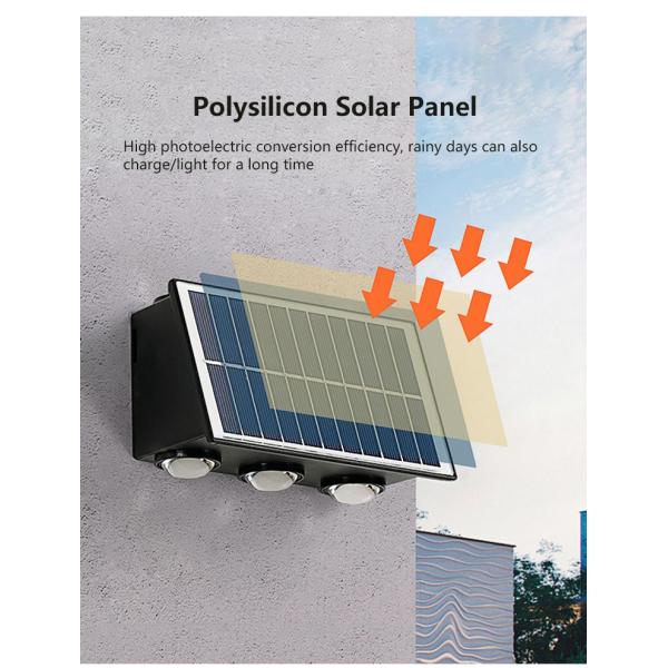 Modern Solar Wall Light for Waterproof Garden Decoration Home Night Light LED Outdoor
