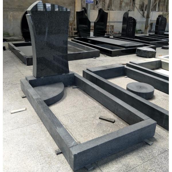 Уникальный черный могильный камень гранита, персонализированные отметки могилы надгробной плиты