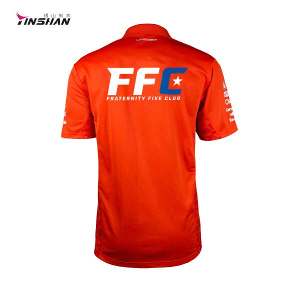 Unisexe à manches courtes, chemise de sport de course rouge avec logo personnalisé