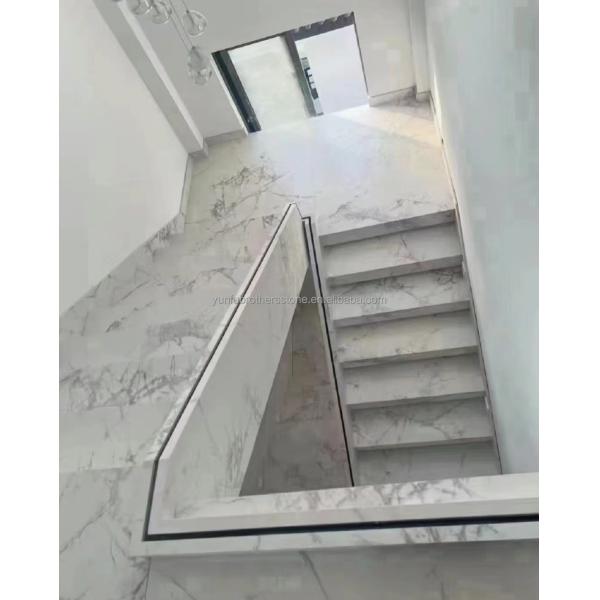 Straight Stair Non Slip Stair Treads with Sintered Stone Big Slabs from Special Stock
