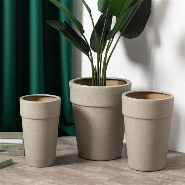 New arrival nordic speckle ceramic succulent planter home decor large indoor outdoor porcelain plant pots for with logo
