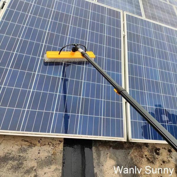 Aluminum Alloy Solar Panel Cleaning Brush with Mini Lithium Battery Water Pump Perfect