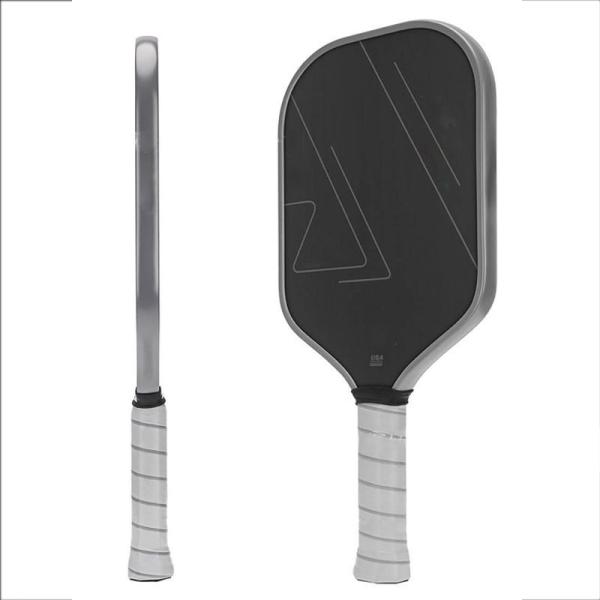 Surface noire rugueuse Paddle à pickleball en fibre de carbone Raquette à pickleball 230g