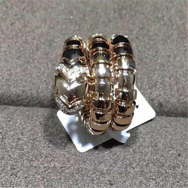 Luxury jewe factory serpenti series ring 18k white gold yellow gold rose gold diamond  ring