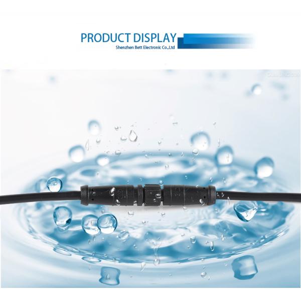 IP68 M8 Waterproof Connector 2-12 Pin 1-50A Nylon Plug