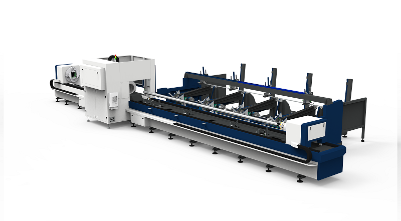 QH-GC3-S  3 Chucks Tube Cutting Machine Standard Model Weldseam Identification Horizontally-mounted Lathe