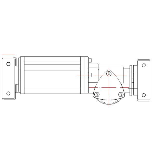 Electric Round Glass Automatic Sliding Door Motor Heavy Duty 24V DC Brush Less 75W