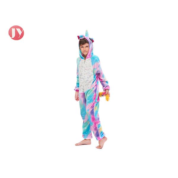 Wholesale Children Unicorn Pajamas Cartoon Cosplay Animal Flannel Kids Onesie Pajamas