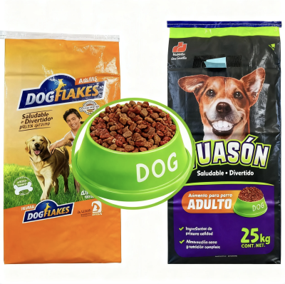Heavy Duty 20KG 25KG PP Woven Dog Food Bags - Tear-Proof, Moisture-Proof & Large Capacity, Food Grade for Pet Feed Storage