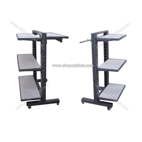 Latest design wood clothes display stand shelf with lighting