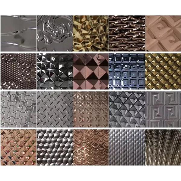 Water Ripple Stamped Stainless Steel Sheet Polished Finish Fireproof Thickened